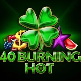 40 Burning Hot online game logo by Amusnet Interactive on goldenbetonline.com
