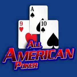 All American Poker slot visual from RTG (Reel Time Gaming) available on goldenbetonline.com