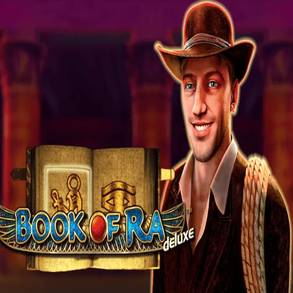 Book of Ra Deluxe slot visual from Novomatic available on goldenbetonline.com