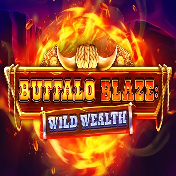Buffalo Blaze Wild Wealth logo – Slots by OctoPlay at Goldenbet Casino