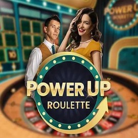 PowerUP Roulette logo by Pragmatic Play at Goldenbet Casino